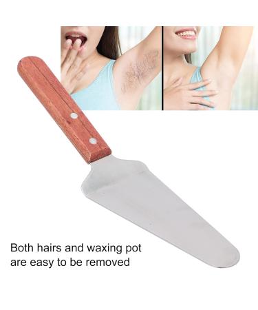 Stainless Steel Wax Spatula - Long Wooden Handle for Safe Mixing & Stirring | Perfect for Wax Growth - Buy Online on GoSupps.com