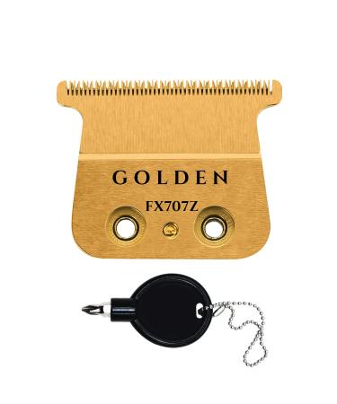 Replacement DLC Blade Compatible with BaBylissPRO FX787 Series and FX726,for Outlining Hair Trimmers FX787 and LoPROFX Trimmers FX726,Golden FX707Z
