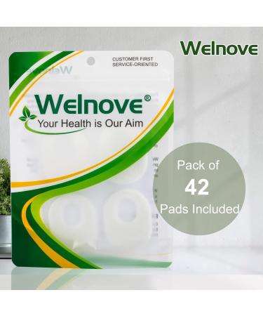 Welnove 42pcs Callus & Corn Protectors - Adhesive Pain Relief for Calluses, Corns, Blisters, Heel Friction - Self Stick Cushions, White - Buy Online on GoSupps.com