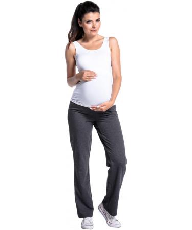 Zeta Ville Women's Pregnancy Pants 691c - Long Length Graphite Melange - Size 8-10 - Buy Online on GoSupps.com