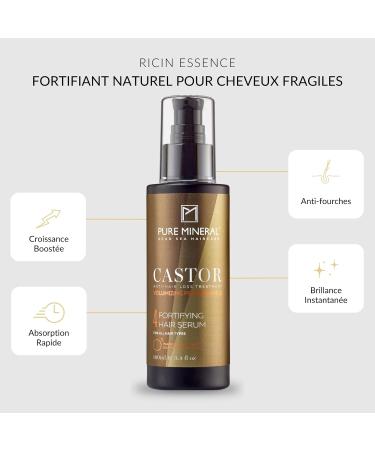 Pure Mineral - Castor Oil Hair Serum - Promotes Growth and Reduces Split Ends - Omega-9 - Free of sulfates parabens petrolates - 100ml - Buy Online on GoSupps.com