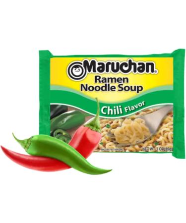 Ja Cor Instant Ramen Noodle Soup Chili Flavor Noodles Bulk Pack 3 oz Package Bundle with 1-Set of Reusable Stainless Steel Chopsticks (24 Individual Packs) - Buy Online on GoSupps.com