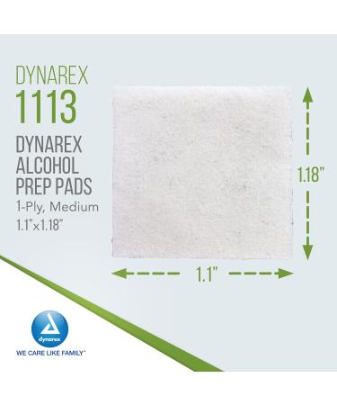 Dynarex Alcohol Prep Pads 70% Isopropyl Alcohol Antiseptic Wipes - 400ct (2 Boxes) - Medical-Grade Non-Woven Saturated Pads - Buy Online on GoSupps.com