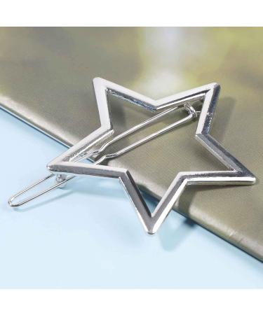 Yheakne Vintage Star Hair Clip - Gold & Silver Decorative Hair Accessories for Women & Girls | Half Bun Holder & Hair Pin - Buy Online on GoSupps.com