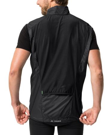 Vaude Matera Air Vest - Ultra-Light Windproof & Water-Repellent Cycling Vest for Men | Reflective Black Racing Bike Gear - Buy Online on GoSupps.com
