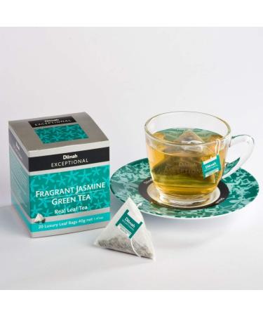Dilmah Fragrant Jasmine Green Tea 20 Tea Bags X 3 Pack - Dilmah Exceptional Range Tea in Luxury Leaf Bags Pure Ceylon Tea Box - Buy Online on GoSupps.com