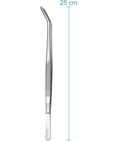May Terrarium Tweezers 25cm | Curved Stainless Steel Feeding Tongs for Reptiles & Plants - Buy Online on GoSupps.com