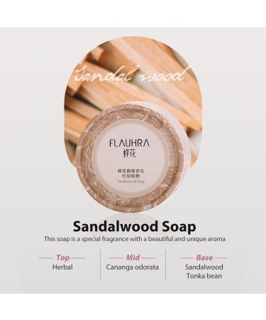 Buy Bee & Flower Sandalwood Perfumed Bar Soap - Luxurious 3.7 Oz Cleansing & Moisturizing Soap for Hair Face & Body - Ideal Travel Size - Buy Online on GoSupps.com