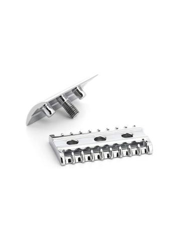 M HLE Traditional Safety Razor - Open Comb with Removable Head & Sample Blade | Premium Shaving Experience - Buy Online on GoSupps.com