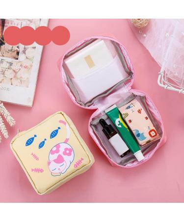 Buy 4-Piece Cute Animal Large Capacity Tampon & Pad Bag - Mini Cosmetic Bags for Women & Girls (4 Colors) | International Shipping - Buy Online on GoSupps.com
