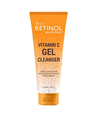 LIVAURA Retinol + Vitamin C Cleanser Face Wash Brightens and Reduces Signs of Aging Fine Lines and Uneven Texture 4 Oz
