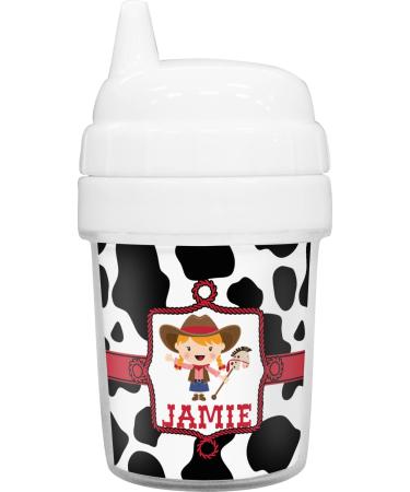 Cowprint Cowgirl Baby Sippy Cup (Personalized)
