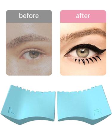 2x 2 in 1 Silicone Eyelash Stamper Quick Stencils Guide Lower Eyelash Stamper for Professionals Blue - Buy Online on GoSupps.com