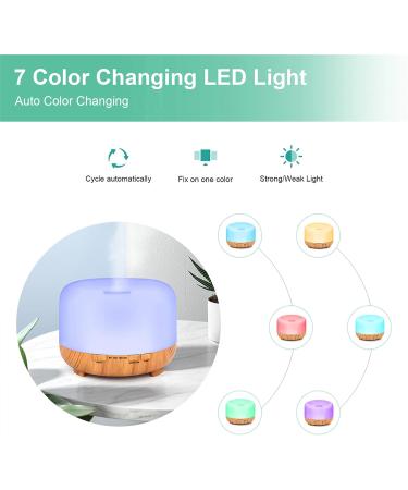 Moisturnt 500ml Aroma Diffuser with Remote Control - Ultrasonic Humidifier in Yellow Wood Grain | Enhance Your Space with Aromatherapy - Buy Online on GoSupps.com