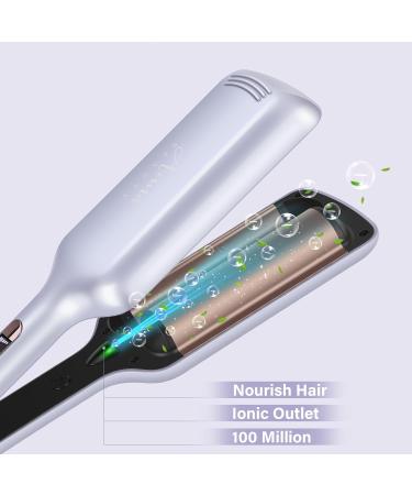 32mm Aima Beauty Curling Wand - Big Wave Mermaid Hair Waver Anti-Scald Ionic Lock for All Hair Types - Purple - Buy Online on GoSupps.com