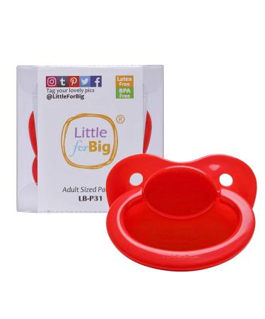 LittleForBig Pacifier BigShield Gen-1 Red - Adult Pacifier for ABDL Community - Buy Online on GoSupps.com