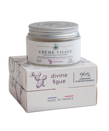 Maison du Savon de Marseille - Prickly Pear Face Cream for Dry Skin - Anti Aging Moisturiser with Organic Argan Oil and Hyaluronic Acid - 1.7 fl.oz