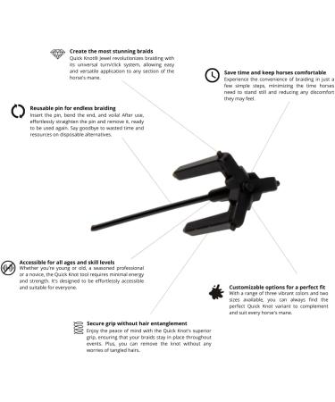 Quick Knot Deluxe Mane Clip for Horses & Ponies - Reusable XL White | International Shipping Available - Buy Online on GoSupps.com