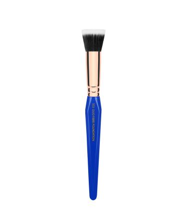Bdellium Tools Professional Makeup Brush - Golden Triangle 953 Duo Fibre Foundation - With All Vegan and Soft Synthetic Fibers For Precise Application of Foundation (Blue 1pc)