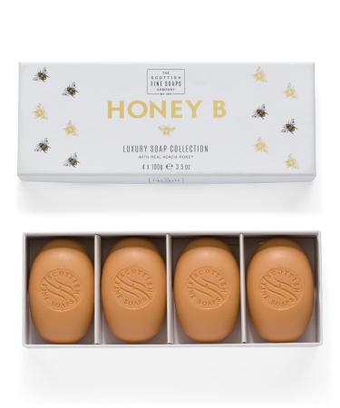 The Scottish Fine Soaps Company Honey B Luxury Soap Collection 4 x 100 gram