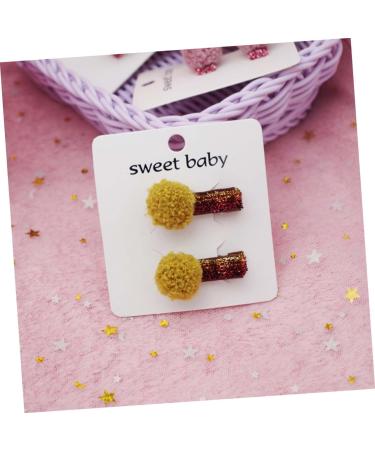 Beaupretty Pairs Princess Bow Hair Clips festival headpiece cosplay Party Barrettes Heart Headwear girl barrettes Girl Hair Pompom Girl Pompom Barrettes ball Hairpin flowers Hairball Flowers - Buy Online on GoSupps.com