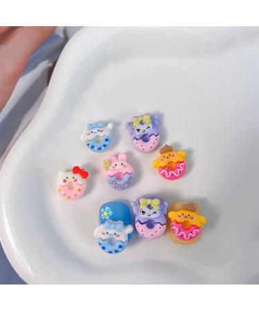 Cute Donut Nail Art Charms - 48PCS 3D Cartoon Animal Snacks Resin Charms for DIY Nail Art & Jewelry (Donuts) - Buy Online on GoSupps.com