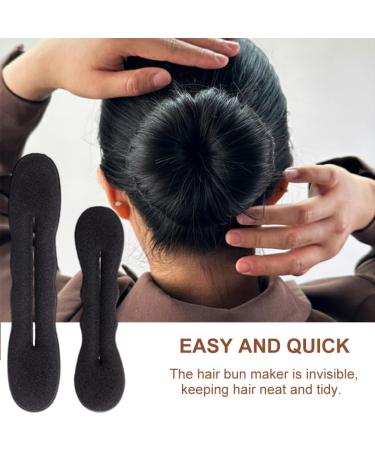 7pcs Hair Bun Maker Bun Makers for Hair Magic Bun Hair Donut Black Small Hair Doughnut Maker Sponge Hair Foam Hair Updo Tools Hair Style Hair Styling Accessories for Girls Women(Black) - Buy Online on GoSupps.com