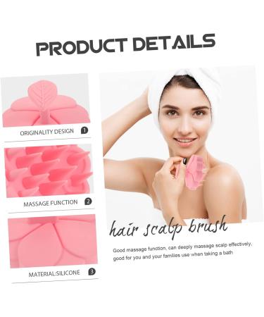 Magiclulu 2-in-1 Silicone Massage Brush - Scalp Peeling & Hair Care Tools - Pink Heart-Shaped Hair Washer for Travel - Buy Online on GoSupps.com