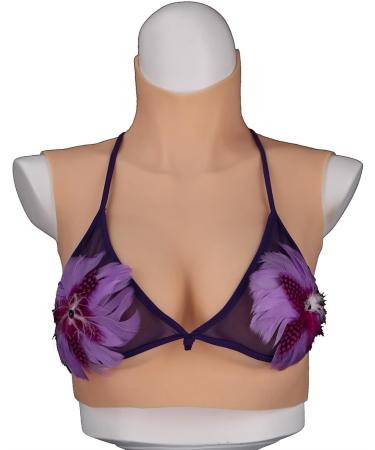 Knobico High Neck Half-Length Cotton Filling Realistic Silicone Breast Shapers - Mastectomy Prosthesis for Weddings Christmas Halloween & Cosplay (A Size 1010g) - Buy Online on GoSupps.com