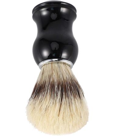 Jiklophg Men's Razor Brush - Wild Boar Bristles Facial Beard Cleaning Tool & Hairbrush with Resin Handle | International Shipping - Buy Online on GoSupps.com