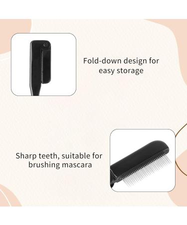 Nuqin Eyelash Comb Separator Lash Separator Tool with Portable Design Foldable Eyelash Steel Comb Gliding Evenly Through Your Lashes Remove Excess Mascara for Grooming Your Eyebrows and Eyelashes - Buy Online on GoSupps.com