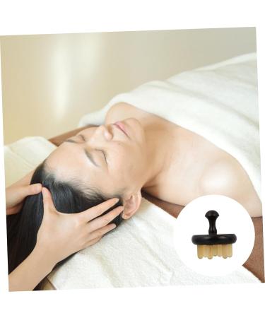 Beavorty 3 STK Massage Gua Sha Brush Set - Handheld Sandalwood Massage Comb for Back Care - Purple & Black 6x6cm - Buy Online on GoSupps.com