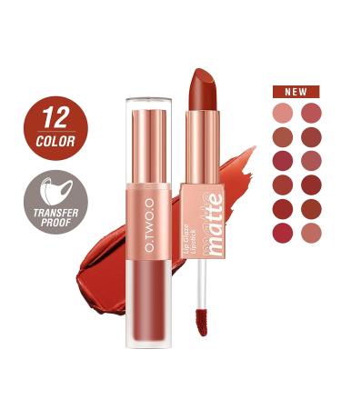 Kuailego Nude 2-In-1 Matte Lipstick & Liquid Lipstick Duo - Long Lasting Waterproof Velvet Lip Gloss (L09) - Buy Online on GoSupps.com