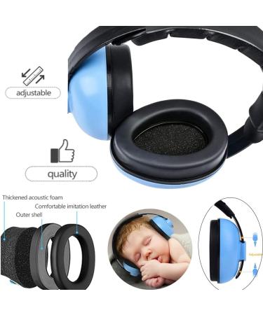 Kids Ear Protection Noise Cancelling Headphones Baby Ear Defenders Adjustable Hearing Protection Earmuffs Safety Earmuffs Noise Reduction for 0-3 Children Sleeping Airplane Light Blue - Buy Online on GoSupps.com