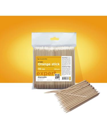 100 Pieces Orange Wood Sticks 11cm for Manicure Pedicure Nail Art and Crafts - Buy Online on GoSupps.com