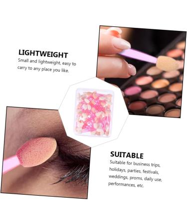WOONEKY 50pcs Double Ended Eyeshadow Brush Eyeshadow Kit Eye Primer Brush Eye Makeup Brush Pink Emulsion - Buy Online on GoSupps.com