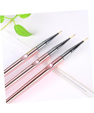 Housoutil Manicure Colored Drawing Tool Uv Gel Nail Brush Nail Pen Nail Brushes for Nail Art Manicure Art Liner Brushes Polish Brush Pen Tools Practical Poly Pull Pen Non-slip Pink - Buy Online on GoSupps.com