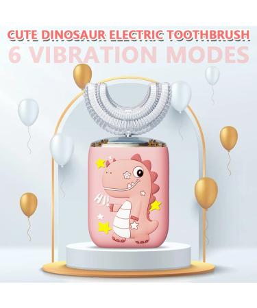 Kids Ultrasonic Electric U-Shaped Toothbrush | 6 Speed Modes, IPX7 Waterproof | 360 Oral Cleaning Automatic Toothbrush for 2-7 Years Old | Pink - Buy Online on GoSupps.com