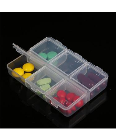 White Pills Organizer - 6 Cell Braille Weekly Travel Case - Medication Aids & Personal Pillbox - Buy Online on GoSupps.com