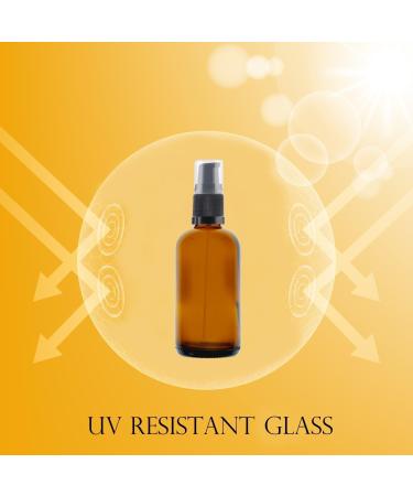 AVALON 100ml Amber Glass Bottles with Black Treatment Pump Pack of 2 Sold Empty - Create Luxury Homemade Personalized Spa Products Aromatherapy Ready Containers Refillable and Durable - Buy Online on GoSupps.com