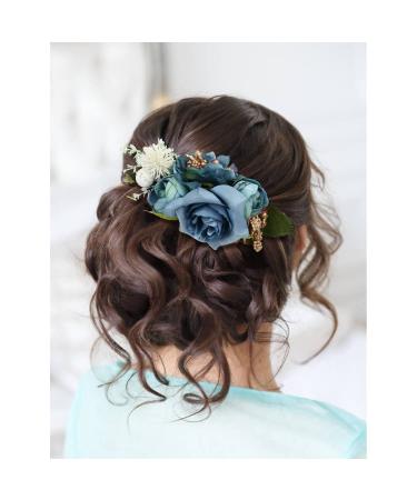 4 Pack Artificial Rose Flower Hair Combs - Wedding & Party Hair Accessories for Women - Buy Online on GoSupps.com