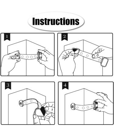 8 Pcs Adjustable Child Safety Locks - Baby Proofing Cabinet Strap Locks - Buy Online on GoSupps.com