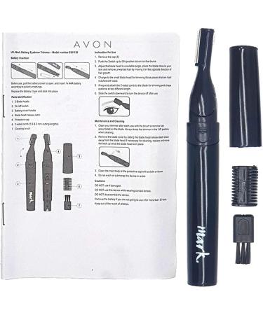 Mark Electric Portable Eyebrow Nose Ear Lips Facial Hair Trimmer & Precision Hair Remover with 2 Blade Heads for Men & Women (Black) - Buy Online on GoSupps.com
