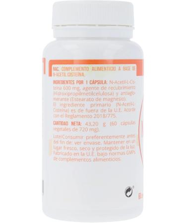 NAC 60 Plant Capsules - Premium Antioxidant Support for Optimal Health | International Shipping Available - Buy Online on GoSupps.com