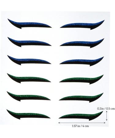 Angoily 36 Pairs Glitter Eyeliner Eye Line Strip Instant Reusable Double Eyelid Tapes Applique Flash Miss - Buy Online on GoSupps.com