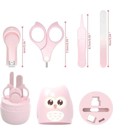 4 in 1 Baby Manicure Kit - Nail Clippers, Scissor, Nail File, and Tweezer for Baby Boy and Girl | Pink Baby Nail Care Set - Buy Online on GoSupps.com