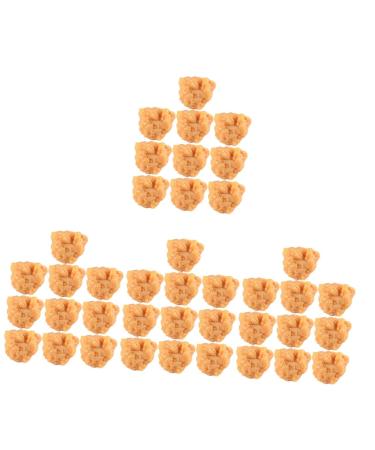 Abaodam 40 Pcs Simulation Popcorn Chicken Simulated Chicken Wings Baked Chicken Nuggets Realistic Roasted Chicken Store Supplies Faux Fried Chicken Toys Pvc Drumstick Child Chicken Popcorn