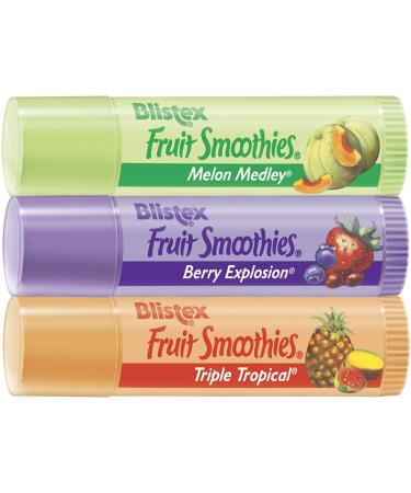 Blistex Fruit Smoothies Lip Moisturizers - Pack of 6 (3 Sticks 0.10 oz Each) | Hydrating Lip Care for All Skin Types - International Shipping Available - Buy Online on GoSupps.com