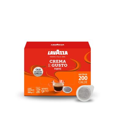 Lavazza Lavazza Cream and Strong Flavor Coffee Pods Waffle Coffee 4 Packs of 50 Waffles for a strong and full-bodied espresso with aromatic notes of wood and tobacco Arabica and robust Intensity 9/10 Roast