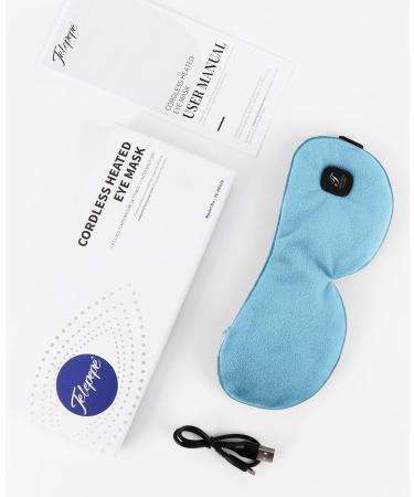 Heated Eye Mask for Dry Eyes | Cordless Warm Compress for Styes & Blepharitis | 3 Temperature Settings | Washable & Rechargeable | Perfect Gift (Blue - Buy Online on GoSupps.com